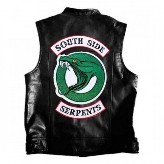 Jughead's South Side Serpents Riverdale Snake Poison Leather Costume Cosplay Jacket With Vest Jughead's South Side Serpents Riverdale Snake Poison Leather Costume Cosplay Jacket With Vest
