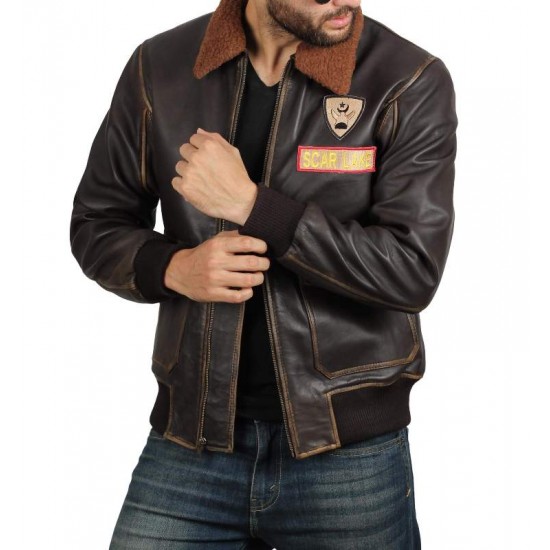 Jumanji 2 Nick Jonas Bomber Leather Jacket Jumanji 2 Nick Jonas Bomber Leather Jacket