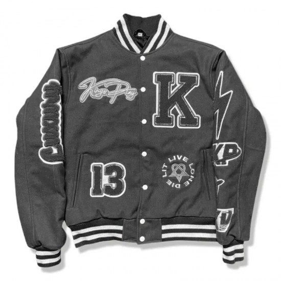 KP University Varsity Grey Jacket KP University Varsity Grey Jacket