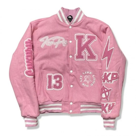 KP University Varsity Pink Jacket KP University Varsity Pink Jacket