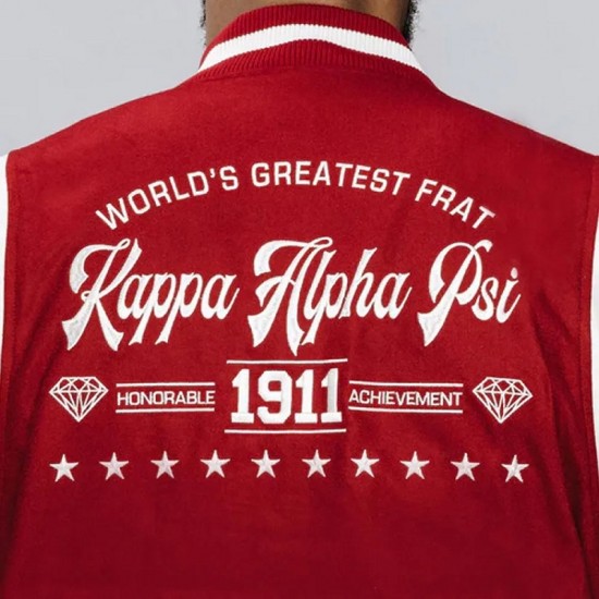 Kappa Alpha PSI World’s Greatest Frat Maroon Varsity Wool Jacket Kappa Alpha PSI World’s Greatest Frat Maroon Varsity Wool Jacket