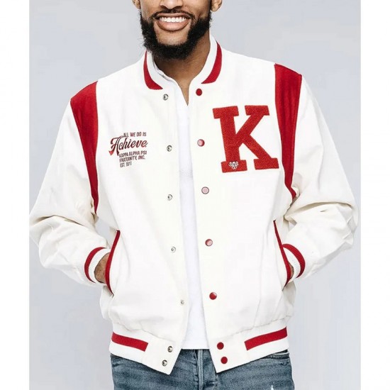 Kappa Alpha PSI World’s Greatest Frat White Varsity Wool Jacket Kappa Alpha PSI World’s Greatest Frat White Varsity Wool Jacket