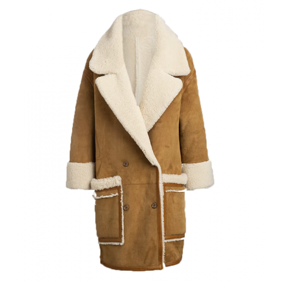 Karlie Kloss Brown Shearling 2022 Coat