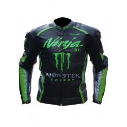 Kawasaki Monster Green Leather Jacket