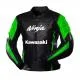 Kawasaki Ninja Black Green Racing Leather Jacket