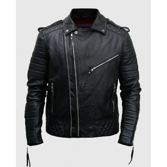 Kay Michael Black Biker Leather Jacket