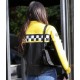 Kendall Jenner Race Flag Cafe Racer Leather Jacket Kendall Jenner Race Flag Cafe Racer Leather Jacket