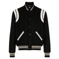 Kid True Story Black Varsity Wool Jacket 