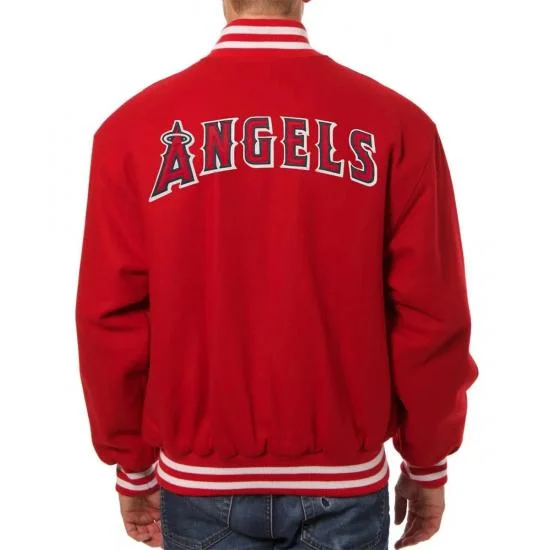 LA Angels Letterman Red Wool Jacket LA Angels Letterman Red Wool Jacket