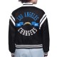 LA Chargers Printed Logo Varsity Satin Jacket LA Chargers Printed Logo Varsity Satin Jacket