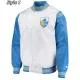 LA Chargers Renegade Throwback White & Powder Blue Varsity Satin Jacket