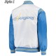 LA Chargers Renegade Throwback White & Powder Blue Varsity Satin Jacket