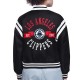LA Clippers Printed Logo Varsity Satin Jacket LA Clippers Printed Logo Varsity Satin Jacket