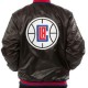 LA Clippers Starter Black Bomber Jacket LA Clippers Starter Black Bomber Jacket