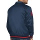 LA Clippers Stitch Applique Navy Satin Jacket LA Clippers Stitch Applique Navy Satin Jacket