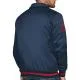 LA Clippers Stitch Applique Navy Satin Jacket