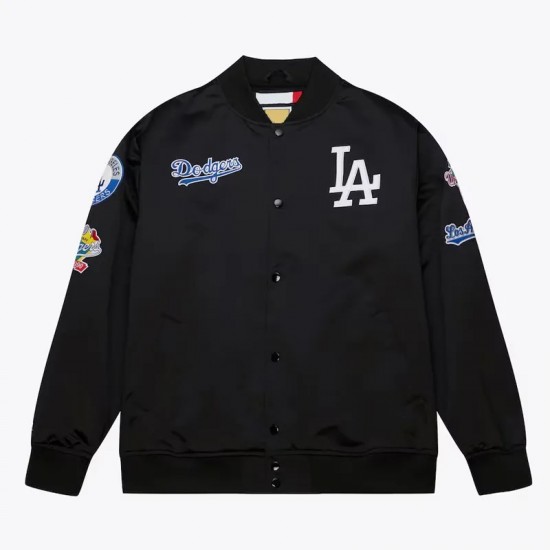 LA Dodgers Black Out Satin Jacket LA Dodgers Black Out Satin Jacket