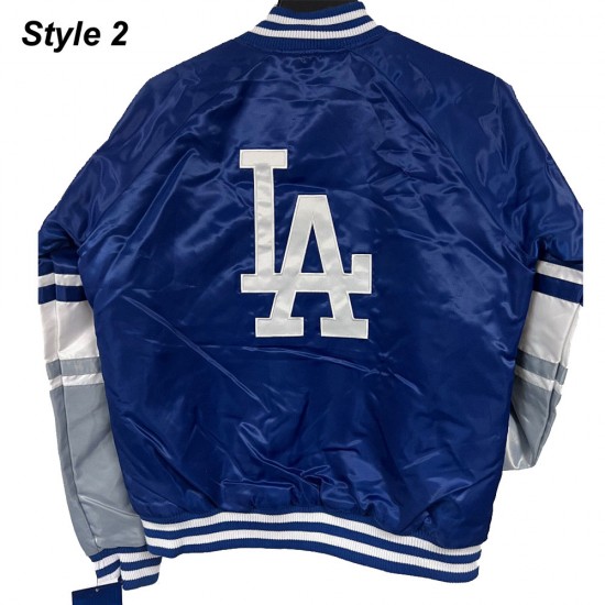 LA Dodgers National Royal Blue Satin Jacket