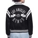 LA Kings Printed Logo Varsity Satin Jacket LA Kings Printed Logo Varsity Satin Jacket