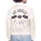 LA Kings Printed Logo Varsity Satin Jacket LA Kings Printed Logo Varsity Satin Jacket