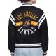 LA Lakers Printed Logo Varsity Satin Jacket LA Lakers Printed Logo Varsity Satin Jacket