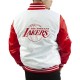 LA Lakers White and Red Satin Jacket