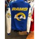 LOS ANGELS RAMS NFL Mash Up Mens ROYAL BLUE Varsity JACKET LOS ANGELS RAMS NFL Mash Up Mens ROYAL BLUE Varsity JACKET