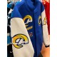 LOS ANGELS RAMS NFL Mash Up Mens ROYAL BLUE Varsity JACKET LOS ANGELS RAMS NFL Mash Up Mens ROYAL BLUE Varsity JACKET