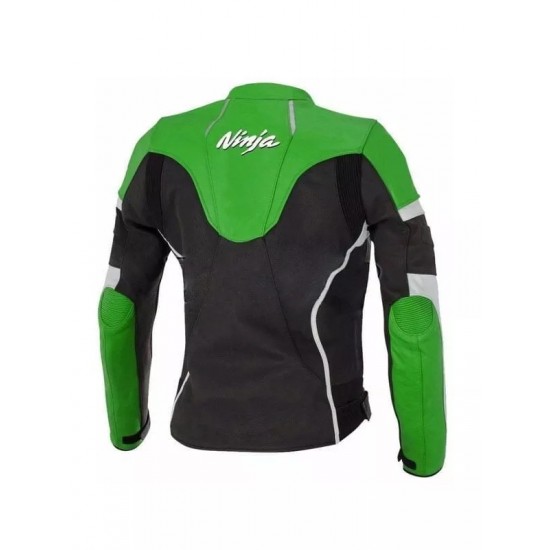 Ladies Kawasaki Ninja Green Motorcycle Leather Biker Jacket Ladies Kawasaki Ninja Green Motorcycle Leather Biker Jacket