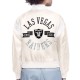 Las Vegas Raiders Printed Logo Varsity Satin Jacket Las Vegas Raiders Printed Logo Varsity Satin Jacket