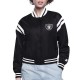 Las Vegas Raiders Printed Logo Varsity Satin Jacket Las Vegas Raiders Printed Logo Varsity Satin Jacket