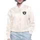 Las Vegas Raiders Printed Logo Varsity Satin Jacket Las Vegas Raiders Printed Logo Varsity Satin Jacket