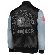 Las Vegas Raiders Starter Grey and Black Jacket