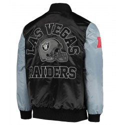 Las Vegas Raiders Starter Grey and Black Jacket