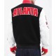 Letterman Atlanta Hawks Black and White Jacket Letterman Atlanta Hawks Black and White Jacket