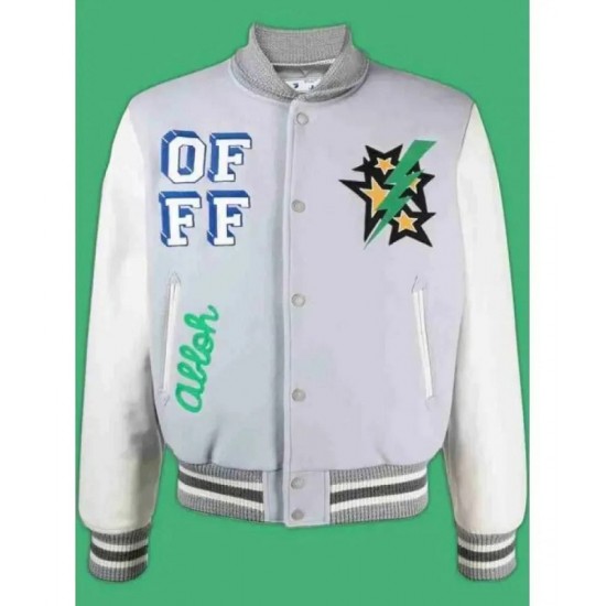 Lil Durk Off White Bomber Jacket Lil Durk Off White Bomber Jacket