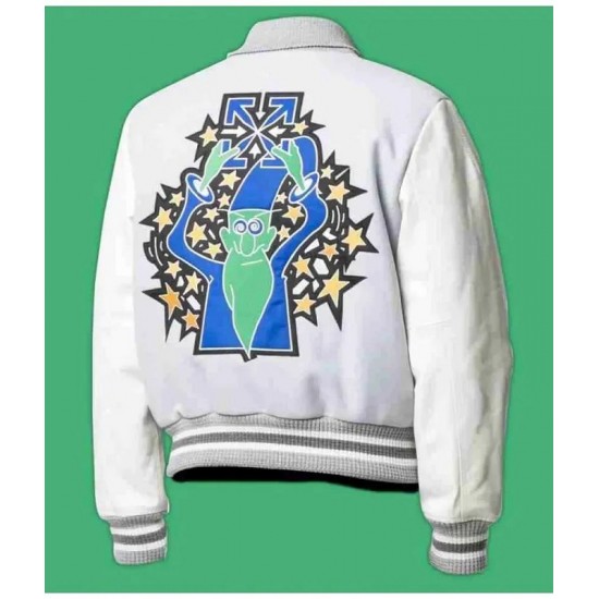 Lil Durk Off White Bomber Jacket Lil Durk Off White Bomber Jacket