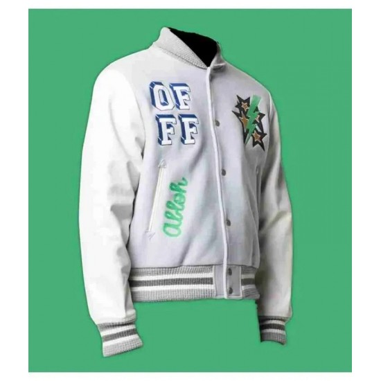 Lil Durk Off White Bomber Jacket Lil Durk Off White Bomber Jacket