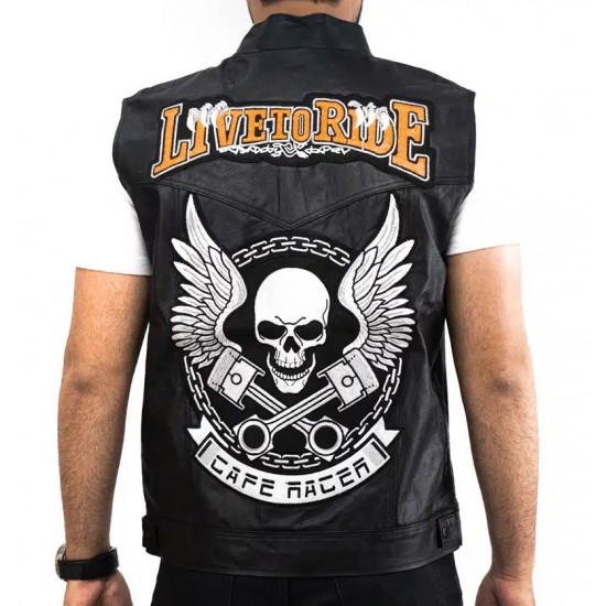 Live To Ride Cafe Racer Vest Live To Ride Cafe Racer Vest