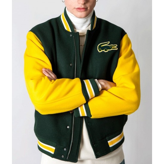 Live Two-Tone Yellow and Green Letterman Jacket Live Two-Tone Yellow and Green Letterman Jacket