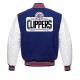 Los Angeles Clippers Basketball Blue and White Jacket Los Angeles Clippers Basketball Blue and White Jacket
