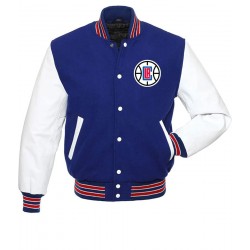 Los Angeles Clippers Basketball Blue and White Jacket