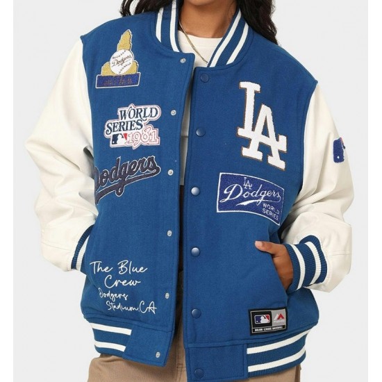 Los Angeles Dodgers Multi Hit Varsity Jacket Los Angeles Dodgers Multi Hit Varsity Jacket