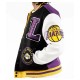 Los Angeles LAKERS Biker Varsity Jacket Los Angeles LAKERS Biker Varsity Jacket