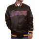 Los Angeles Lakers Black Bomber Satin Jacket Los Angeles Lakers Black Bomber Satin Jacket