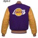 Los Angeles Lakers NBA Purple & Yellow Letterman Jacket Los Angeles Lakers NBA Purple & Yellow Letterman Jacket