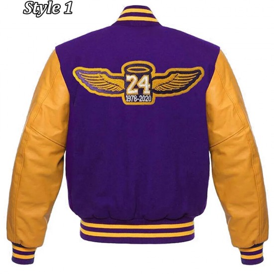Los Angeles Lakers NBA Purple & Yellow Letterman Jacket Los Angeles Lakers NBA Purple & Yellow Letterman Jacket