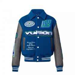 LV Embroidered Varsity Blouson Jacket