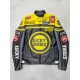 Lucky Strike Black and Yellow Leather Jacket