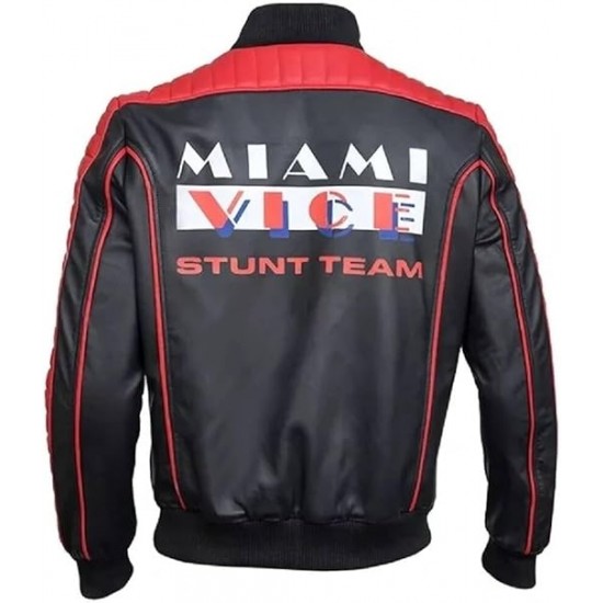 MERCH ATTIRE Men’s Fall Guy Black Leather Jacket